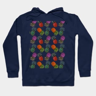 Colorful Cool Hawaiian Pineapple Fruit Pattern Tropical Summer Gift Hoodie